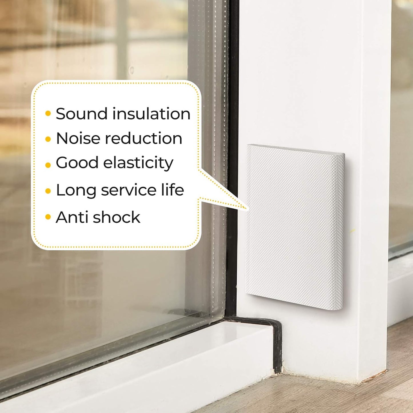 Zonon 16 Pieces Door Corner Seal Weatherstripping Exterior Door Frame Seal Draft Stopper Adhesive Corner Pads for Weather Stripping and Draft Protection (White,Brown)