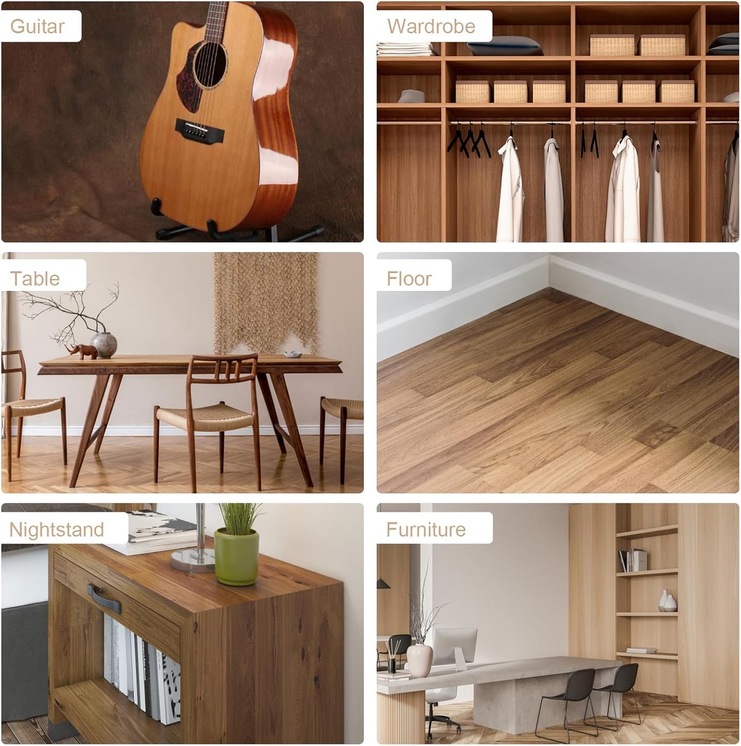 SEISSO Wood Putty, White Oak Wood Filler Paintable, Wood Putty Outdoor Waterproof, Wood Repair Putty Stainable, Wood Furniture Repair kit - Restore Wooden Table, Cabinet, Floors, Door