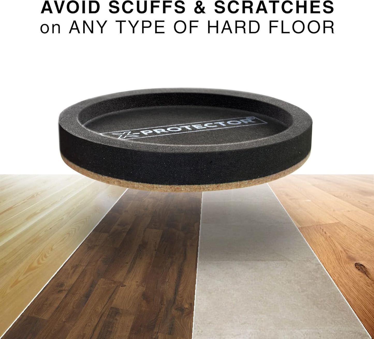 Felt Furniture Sliders for Hardwood Floors X-PROTECTOR 4 PCS 4 3/4” - Furniture Slider with Unique Design - Heavy-Duty Furniture Movers for Hard Surfaces - Felt Sliders - Move Your Furniture Easily!