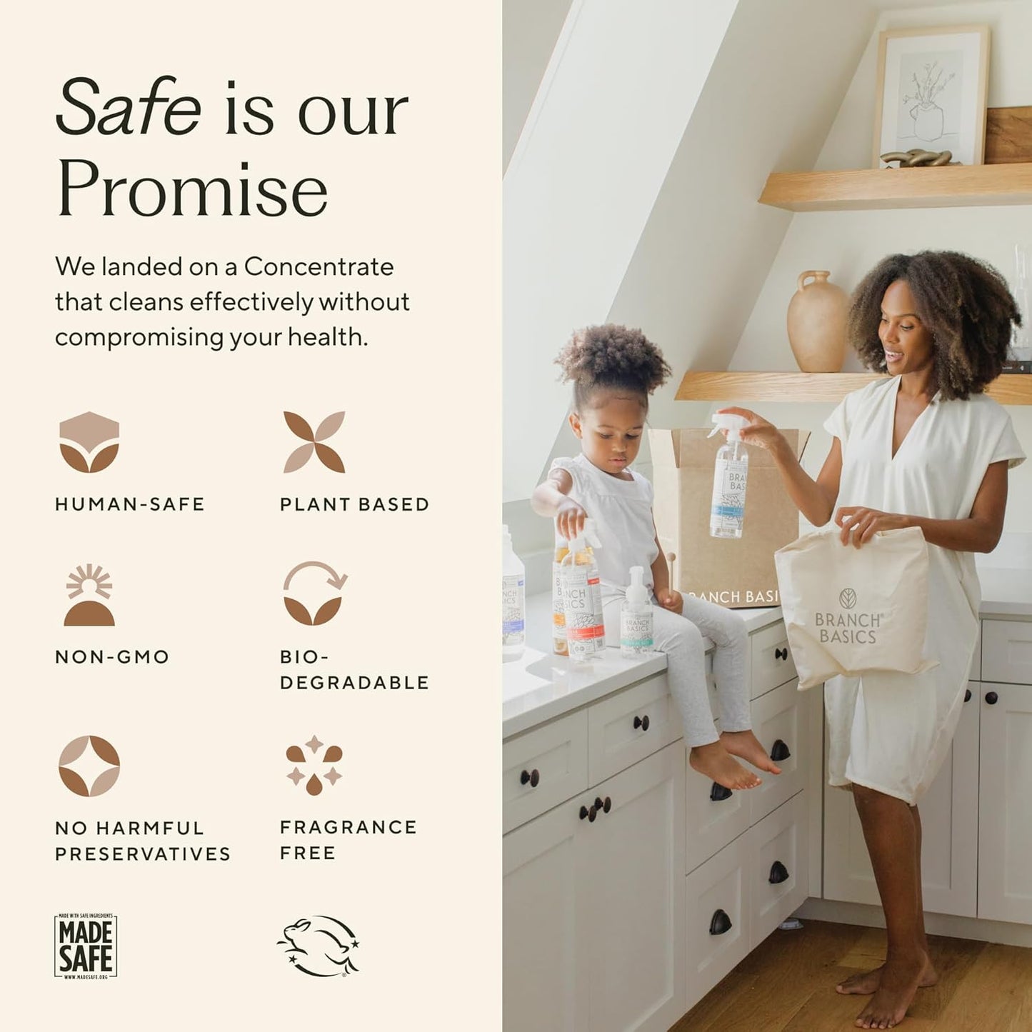 Branch Basics Concentrate Refill (33.8 oz) | All Purpose Multi-Surface Cleaning Concentrate - Replace Every Household Cleaner | Plant & Mineral-Based, Human-Safe, Fragrance Free