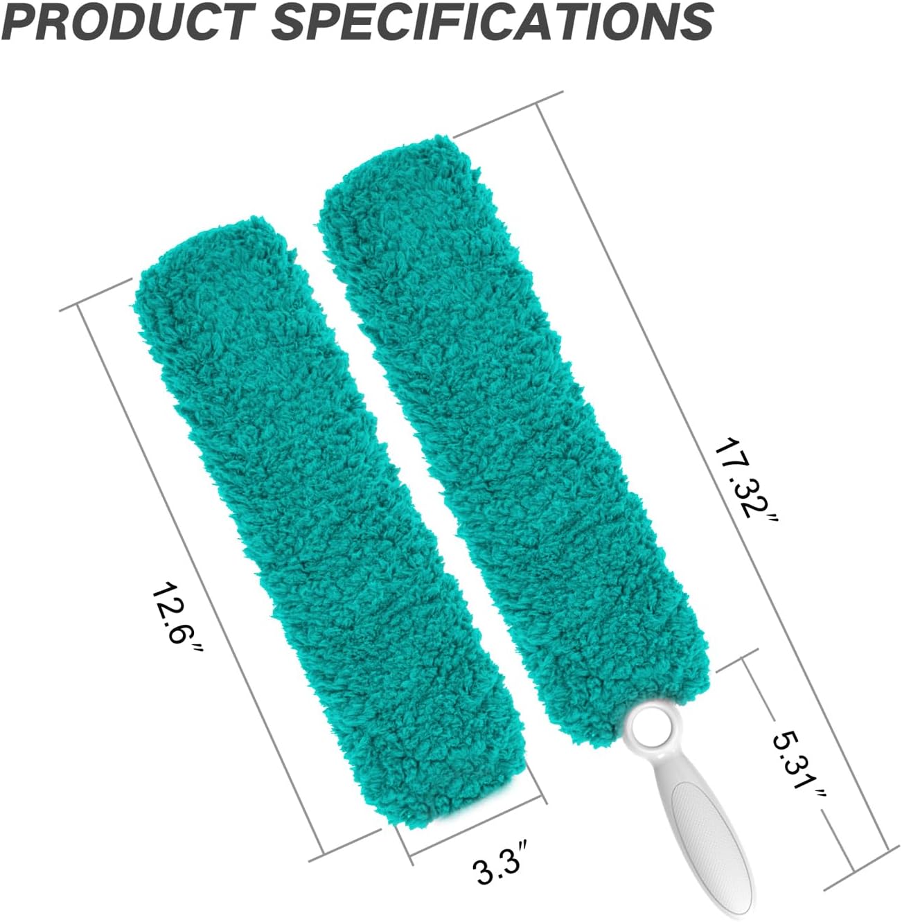 Duster Cleaning, Dusters for Cleaning with Washable Microfiber Head, Handheld Duster, Dusting Wand Cleaning Tool for Office, Car, Window, Furniture, Ceiling Fan-Green