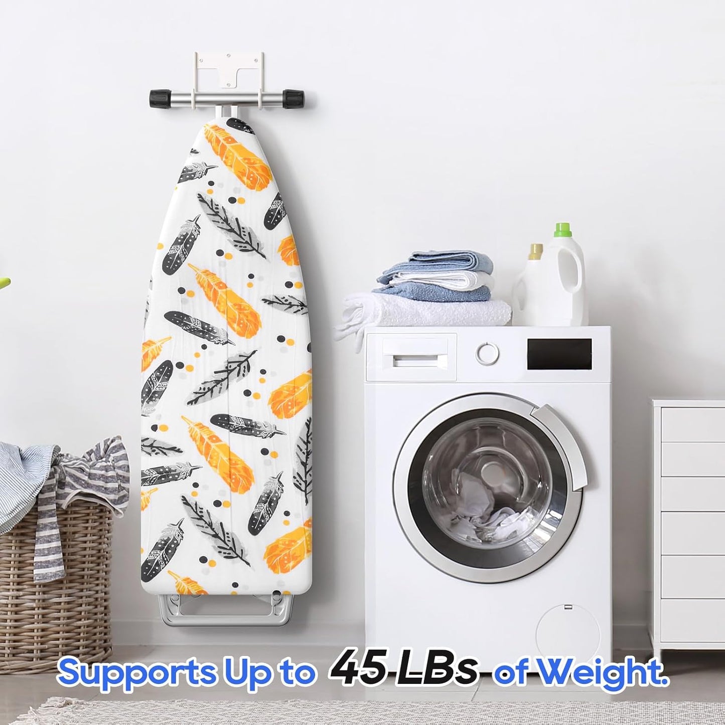 ORLESS Ironing Board Holder Wall Mount, Ironing Board Hanger, Ironing Board Holder, Iron Board Hook Wall Mount, for Laundry Rooms 5 Inch