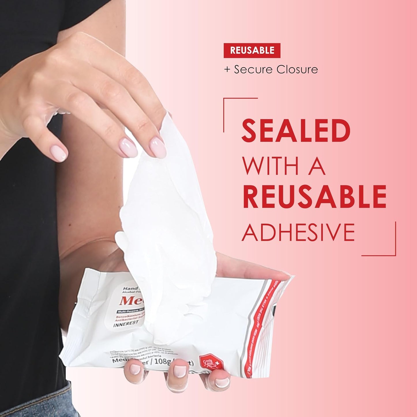 Mediwiper 20 Count Alcohol-Free Sanitizing Wipes Disinfecting Large Unscented Wet Wipes Bulk, Hand Sanitizer (20 Wipes, 100 Wipes (20 * 5))