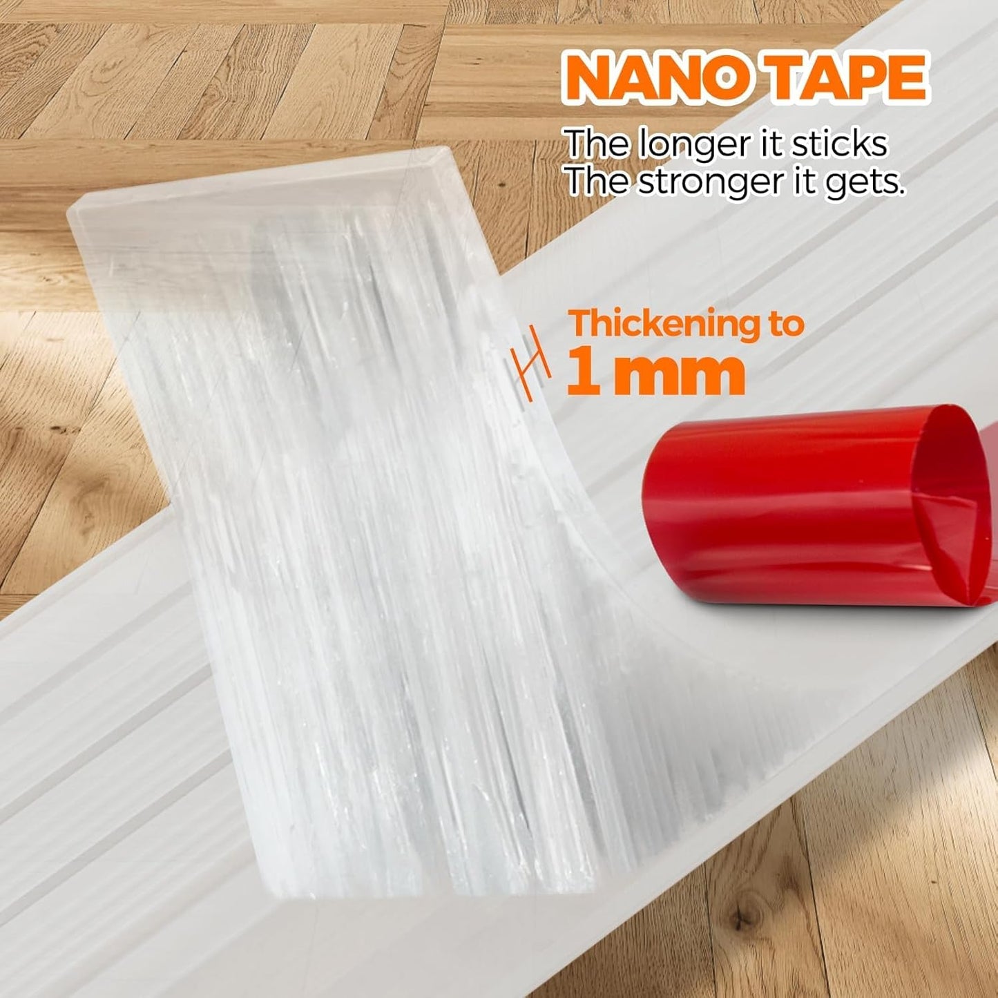 Holikme Door Draft Stopper Under Door Draft Blocker Insulator Doors Sweep Weather Stripping Noise Stopper Strong Adhesive, Transparent