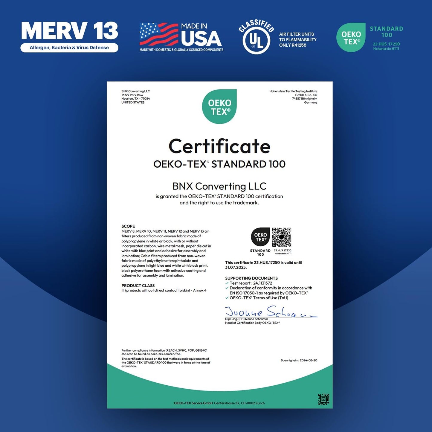 BNX TruFilter 16x30x1 Air Filter MERV 13 (4-Pack) - MADE IN USA - Electrostatic Pleated Air Conditioner HVAC AC Furnace Filters for Allergies, Pollen, Mold, Bacteria, Smoke, Allergen, MPR 1900 FPR 10