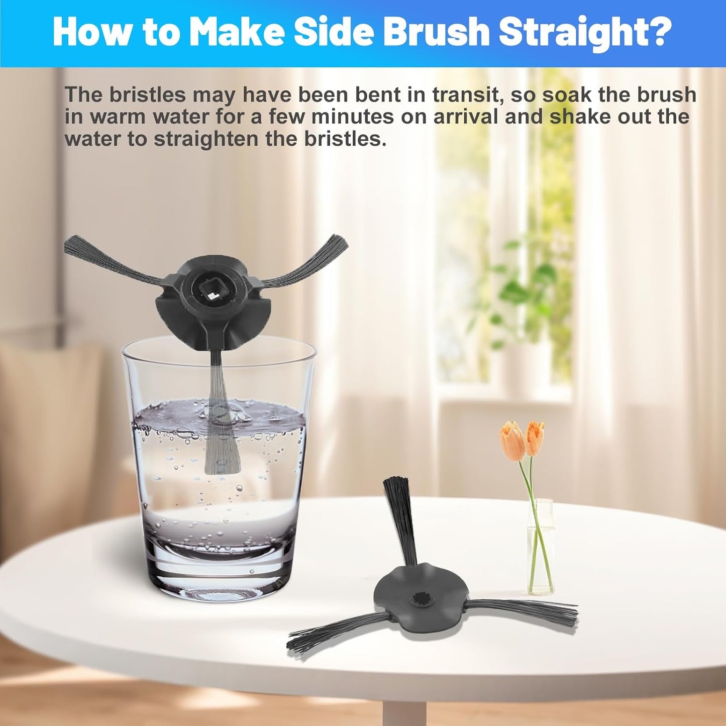 Side Brush for Shark Matrix Robot RV2310, RV2310AE, AV2310, AV2310AE, RV2300, RV2300S, RV2320S, UR2350AE RV2310cdus, UR235BCDUS Vacuum Cleaner Brush Replacment-4 Pack