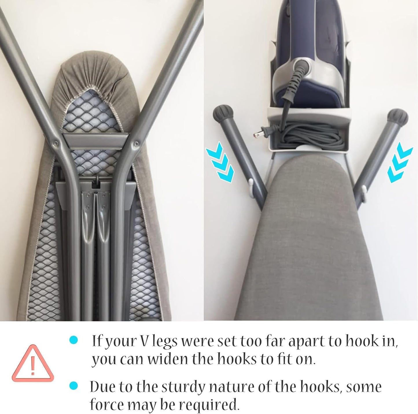 Wall Mounted Ironing Board Rack Electric Iron Holder Household Bathroom Shelf