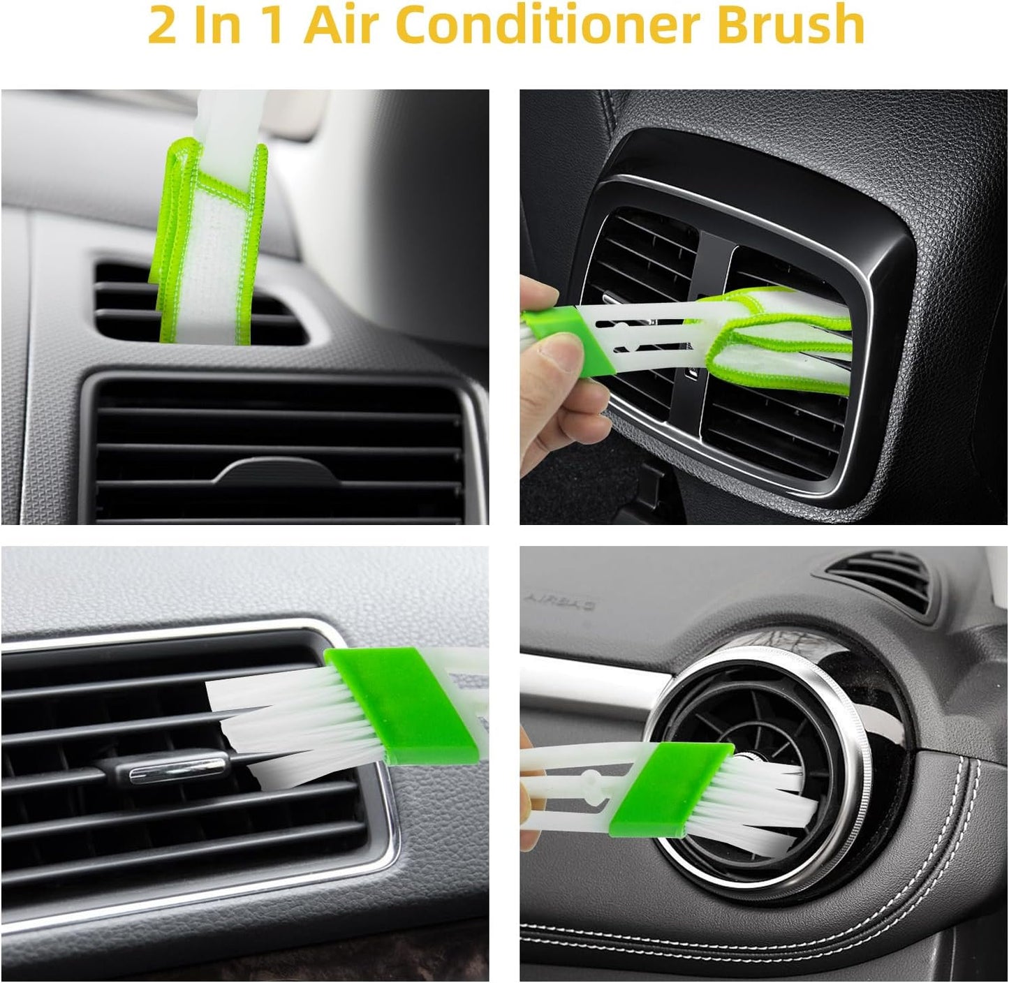 8PCS Car Interior Detailing Kit, Dash Duster for Car Interior Detail Brush with Car Cleaning Gel Automotive Detailing Supplies Kit for Auto, Truck, SUV, RV - Car Gifts for Women