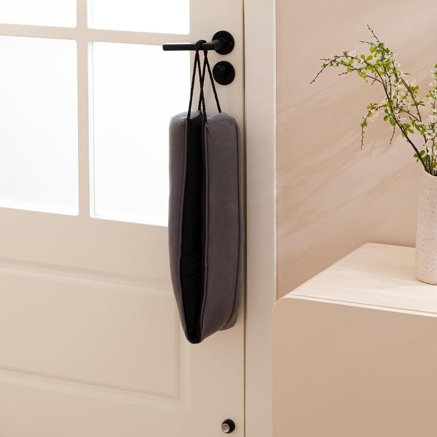 Sunolga 2-Pack 36" Door Draft Stopper Blocks Hot and Cold Air with Removable Washable Cover for Gaps Up to 3", All-Season Seal for Noise, Wind, Door Sweep for Bottom of Door, Home Essentials, Gray