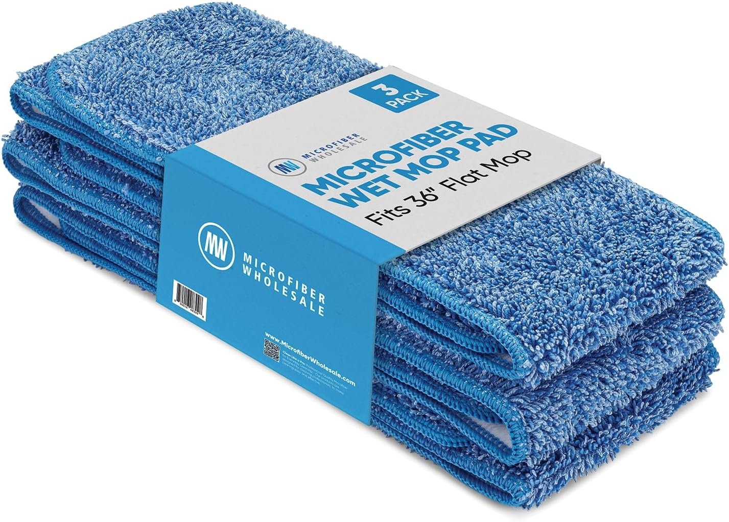 36" Microfiber Wet Mop Pad (3) - Microfiber Wholesale