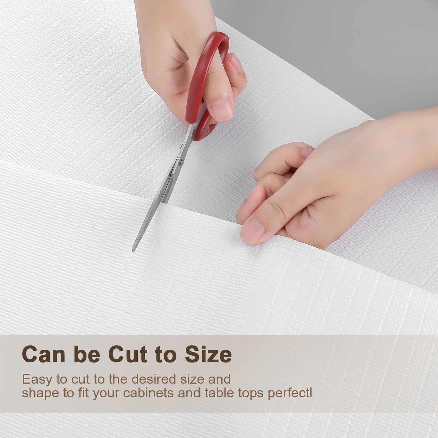 OcePor Non-Adhesive Drawer and Shelf Liner 12IN x 20FT, Non Slip Cabinet and Cupboard Liner, Kitchen Cabinet Liners for Shelves,Waterproof Drawer Shelf Liners for Cabinets/Bathroom Cupboard, White