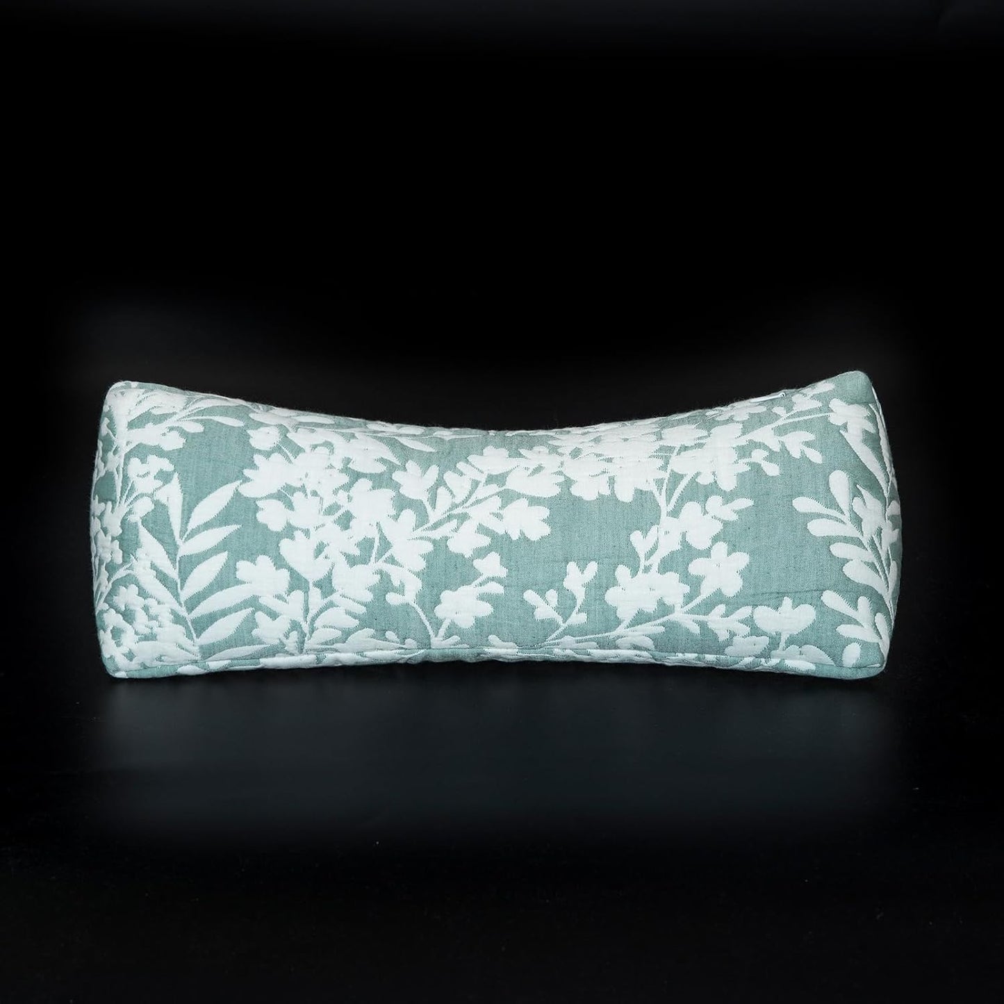 Buckwheat Neck Support Pillow Cervical Neck Cylinder Bolster Pillow,Buckwheat Hulls Adjustable Roll Pillow,Neck Pain Relief for Back and Side Sleepers Round Pillows for Lunch Break Green, 6*15 inch