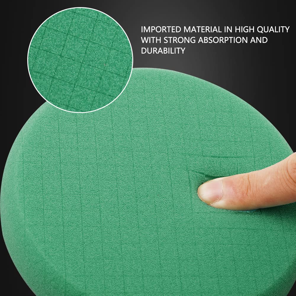 Green Heavy Cut Pad, Buffing Polishing Pads, SPTA 1Pc 5.5 Inch Face for 5 Inch 125mm Backing Plate Compound Buffing Sponge Pads for Car Buffer Polisher Compounding, Polishing and Waxing -FPTSS5G