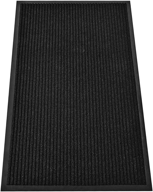 SRDDQLC Door Floor Mat Commercial Grade Large Size Heavy Duty Tough Entry Collection Slip Skid Entrance Mat with Rubber Backing Low Profile and Easy to Clean Indoor Outdoor Rug,3x6FT,Black