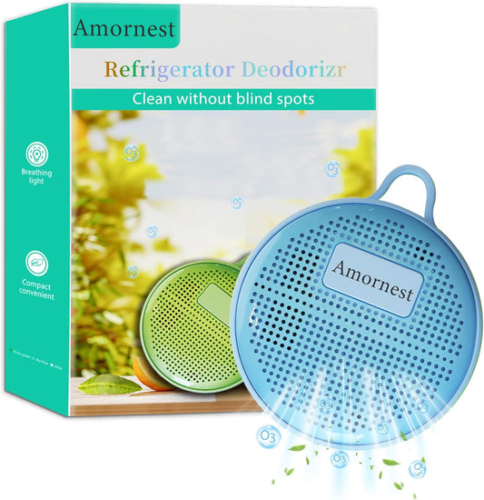 Refrigerator Deodorizer Odor Eliminator, Last for 10 Yeas Fridge Deodorizer Compact Fridge Freshener Deodorizer More Effective Than Baking Soda Bamboo Air Purifying Bags,Sky Blue