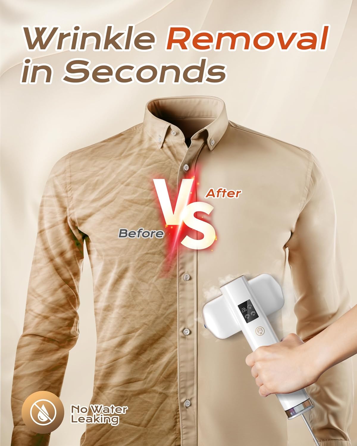 Dovety Steamer for Clothes, Portable Handheld Travel Steamer, Clothing Wrinkles Remover for Gament Steam, 1100W Powerful 2 In 1 Steamer&Iron, 100mL Water Tank Capacity, for 120V Home, Office, Travel