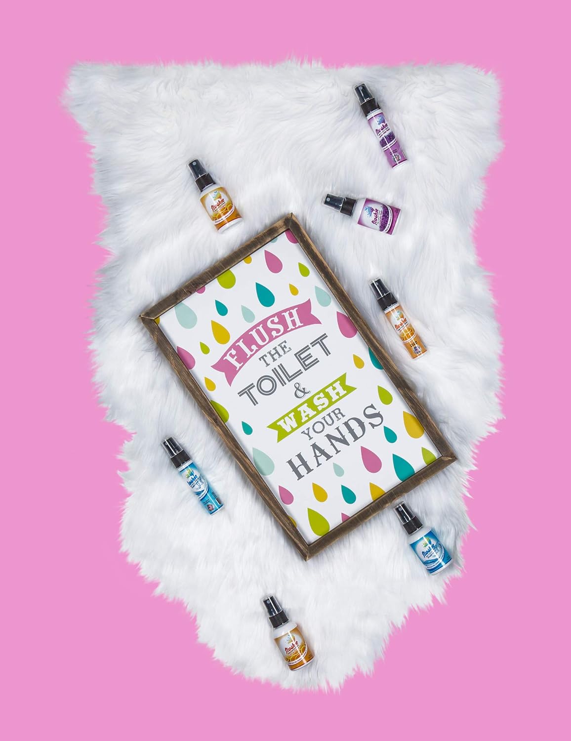 Flushie Pre-Toilet Spray for Poop Travel Size Toiletries Bathroom Spray for Poop Spray for Toilet Deodorizer Traveling Essentials Poop deodorizer Poop Odor eliminator 4oz (Assorted Mix, 4 Pack)