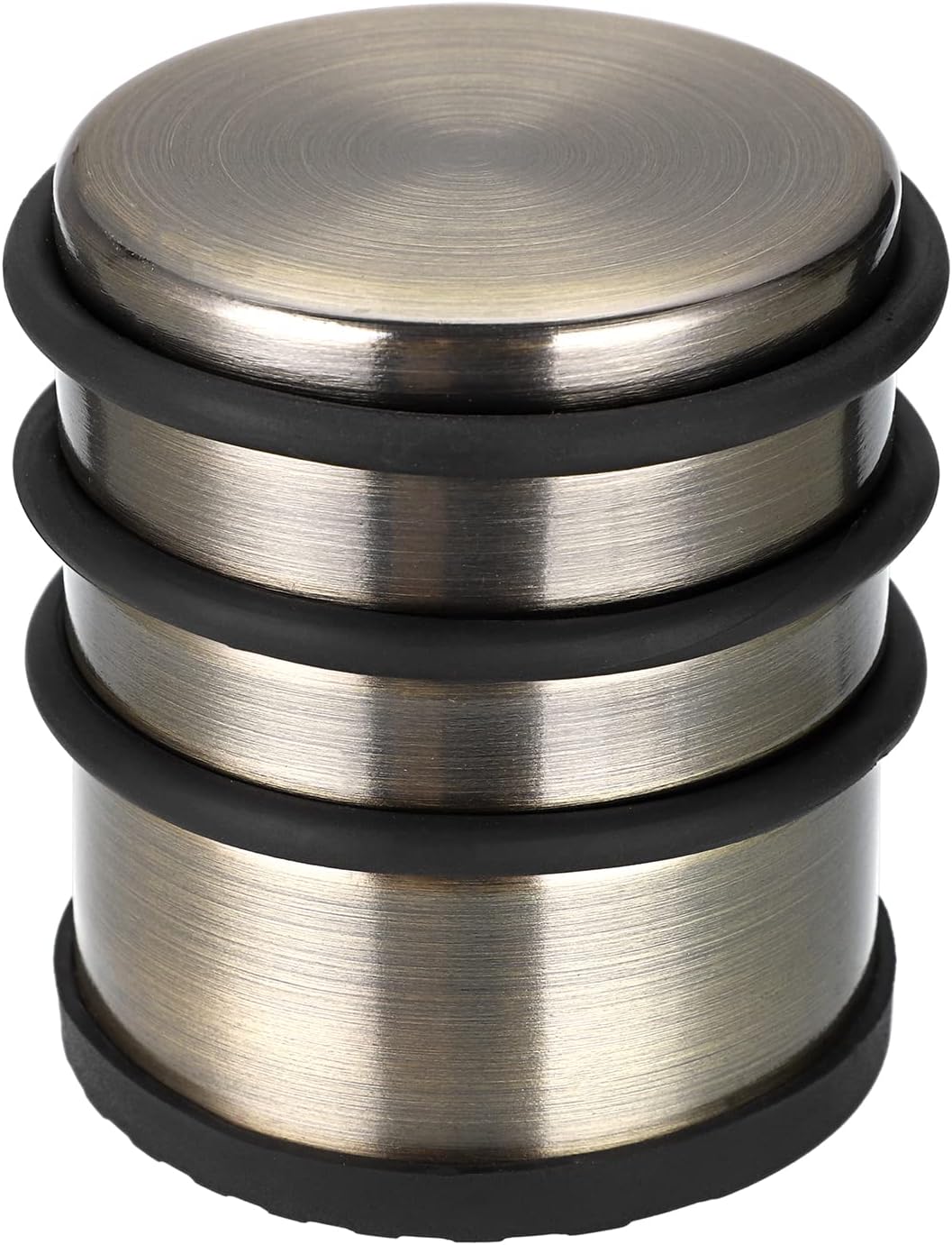 Sumnacon Heavy Duty Floor Door Stopper No Drill - Durability Stainless Steel Door Stop with Anti-Skid Rubber - Decorative Safety Doorstop for Home Office Commercial Industrial Decor, Bronze