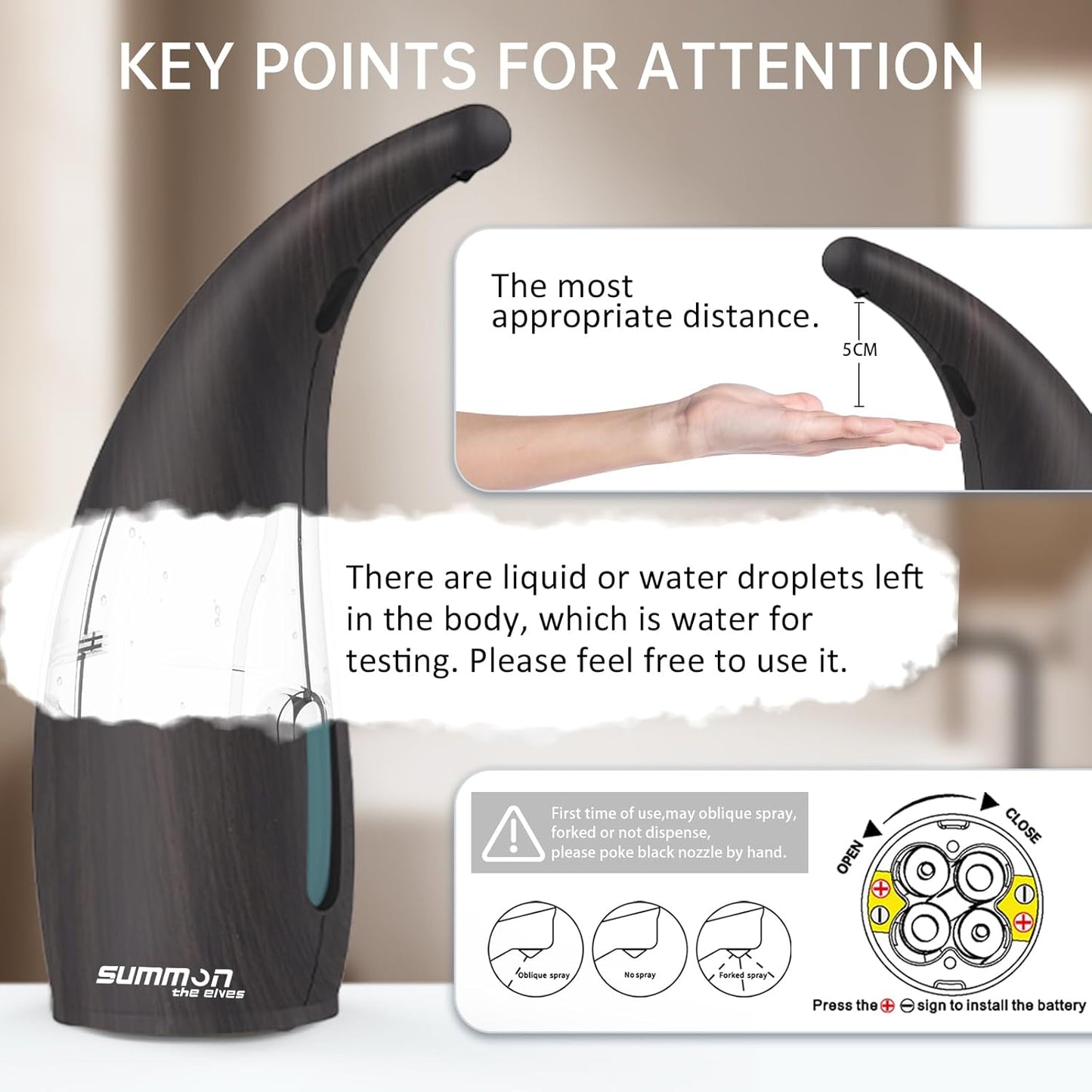 Automatic Soap Dispenser Touchless,400ML Hand & Dish Countertop Electric Liquid Dispenser with Sensor,Modern 4 Gear Adjustable Waterproof Battery Operated Kitchen Auto Soap Pump