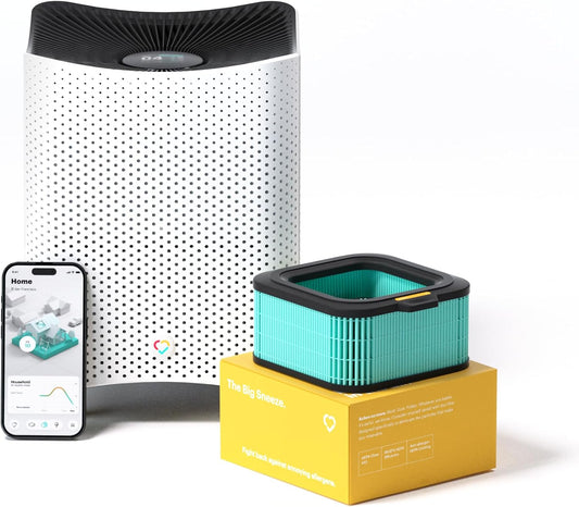 Mila Air 3 Smart Home Air Purifier with Big Sneeze H13 HEPA Replacement Filter for Allergies, Removes Dust, Pollen, Dander, Ideal for Large Room or Bedroom, Quiet-Mode