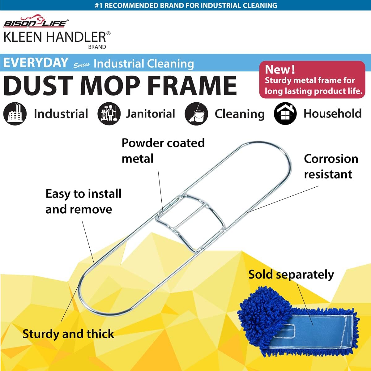 Kleen Handler 18 Inch Commercial Dust Mop Frame (12 Pack)