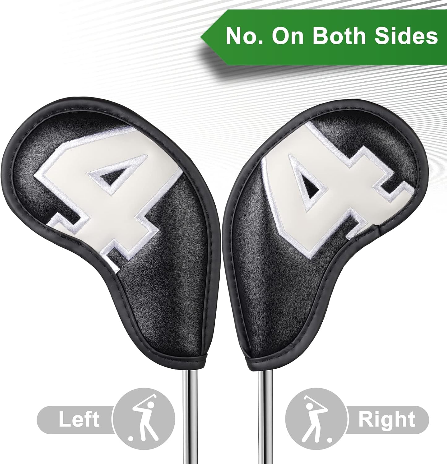 CRAFTSMAN GOLF 12pcs or 1pc Thick Synthetic Leather Golf Iron Head Covers Set Headcover Fit All Brands Callaway Ping Taylormade Cobra Etc. Also Custom Name