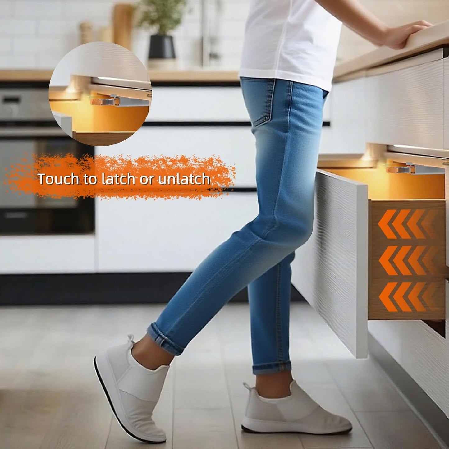 Push to Close Cabinet Latch, Jiayi 10 Pack Push Open Hardware, Cabinet Press Out Latch for Door, Non-Magnetic RV Drawer Closure, Heavy Duty RV Door Catch, Touch Latch for Kitchen