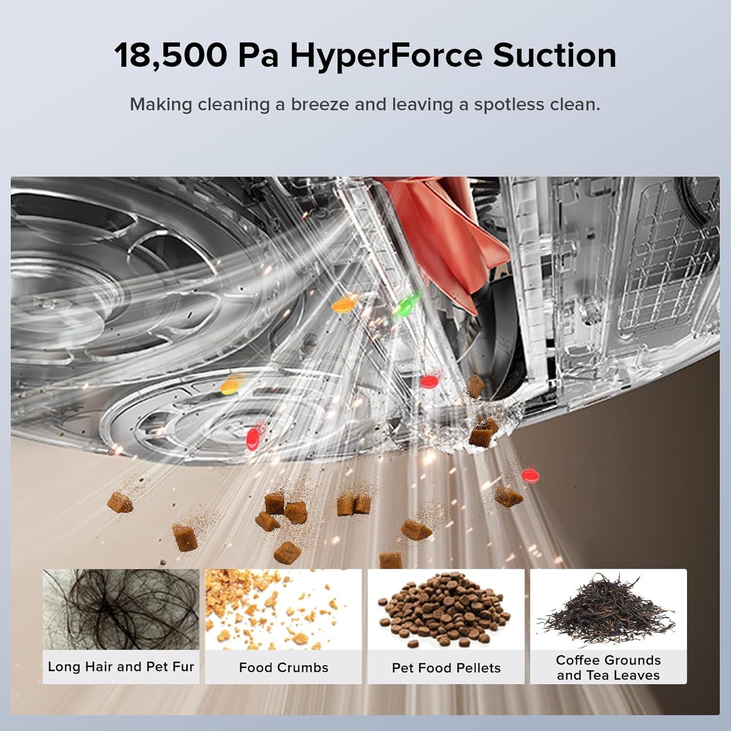 Roborock Qrevo Edge S5A Robot Vacuum and Mop, 18,500Pa, Zero-Tangling, DuoDivide Main Brush, FlexiArm Side Brush, Hot Water Mop Washing & Self-Cleaning, Warm Air Drying, Self-Emptying, White