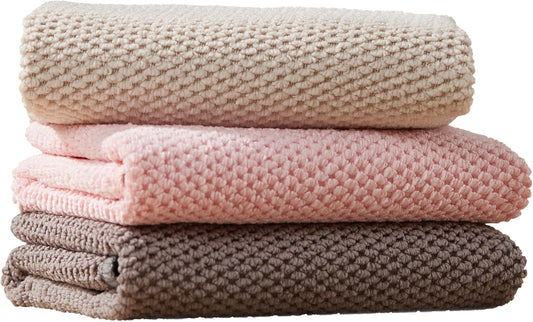 JOYMOOP Microfiber Cleaning Cloth, Soft Absorbent Cloth, Multi-Purpose Cleaning Cloth, Highly Absorbent Cleaning Rags, Lint-Free, Streak-Free Cleaning Cloths for Kitchen Home Office-3Pcs