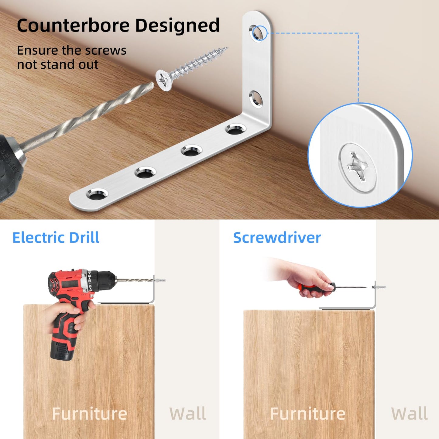 furniture anchors anti-tip baby proofing: Safety Straps Kit for Dresser Secure 400 lbs Bookcase to Wall Cabinet Wall Anchor 4 Pack