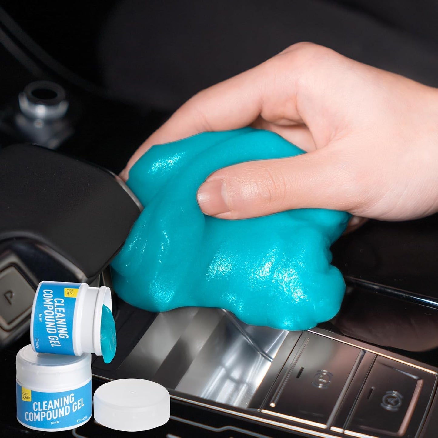 CLICK CLEAN 2Pcs Cleaning Gel for Car, 7oz Car Detailing Tools, Cleaning Putty Gel, Interior Cleaner Universal Dust Cleaner for Keyboard, Laptop, Air Vents (Bluebell)