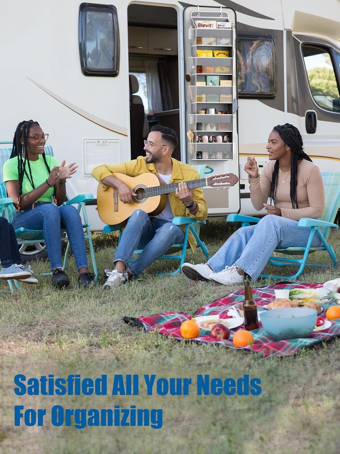 Over The Door Storage Organizer, RV Bathroom Organizer, Over The Door Organizer Camper Storage and Organization, 5 Shelf Hanging Over Door Organizer for Camper, Bathroom, Bedroom, Closet