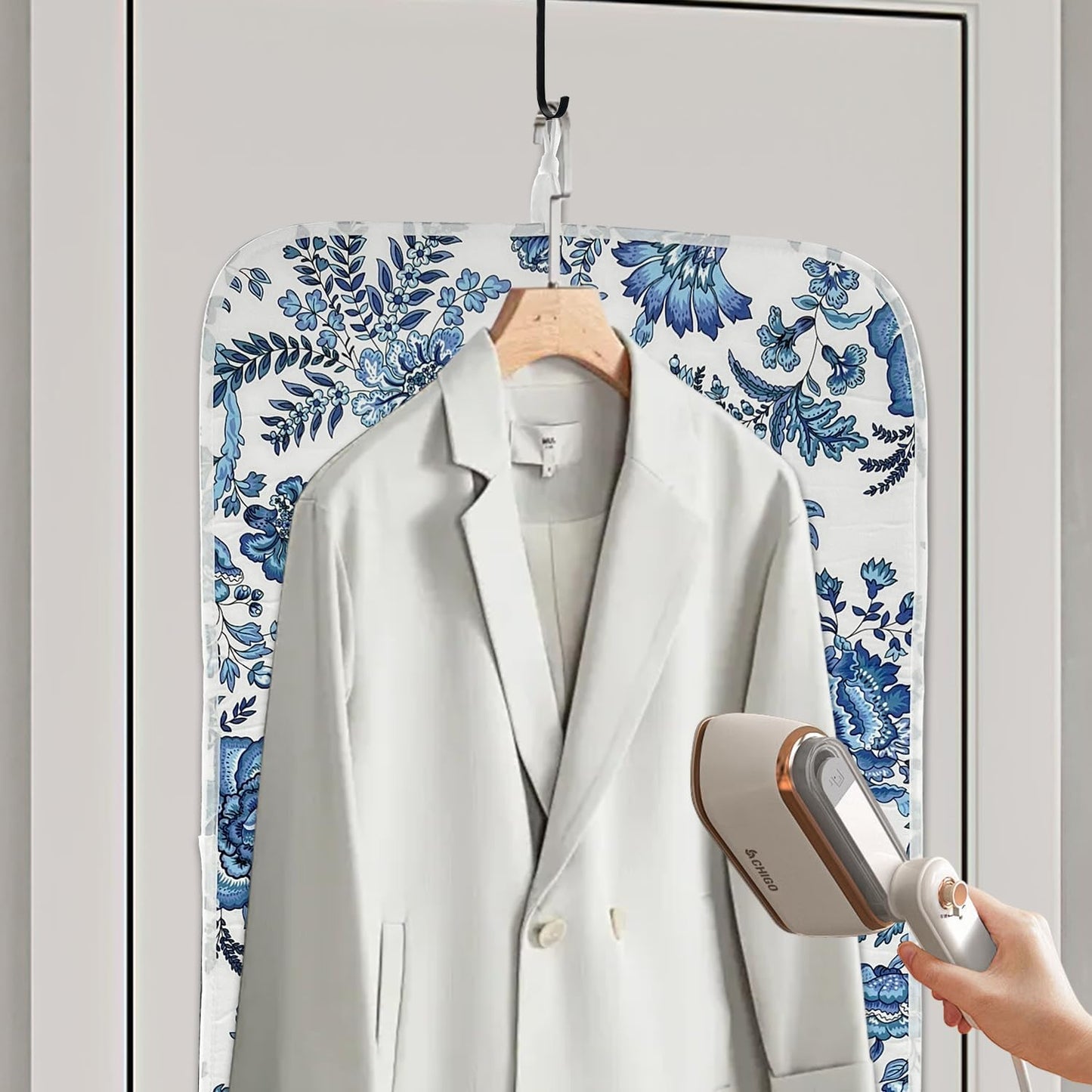 Portable Ironing Mat - 3mm Heat Resistant Padding with 2 Hooks + 1 Insulating Pad for Tabletop or Bed Steam Pressing | Quilting & Travel Blanket Ironing Board Alternative