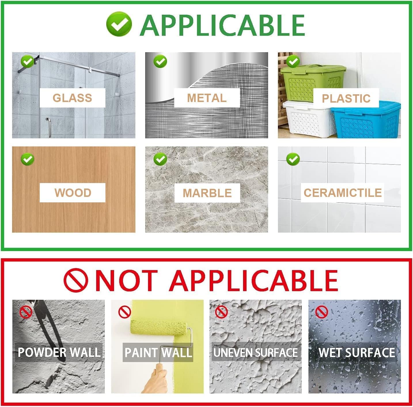 PMMASTO Adhesive Acrylic Spice Rack Organizer for Wall with Nano Double Sided Tape, Spice Shelf Organization for Kitchen Cabinet Door/Pantry Door, Wall Mount Seasoning Rack (Black - 4 Pack)