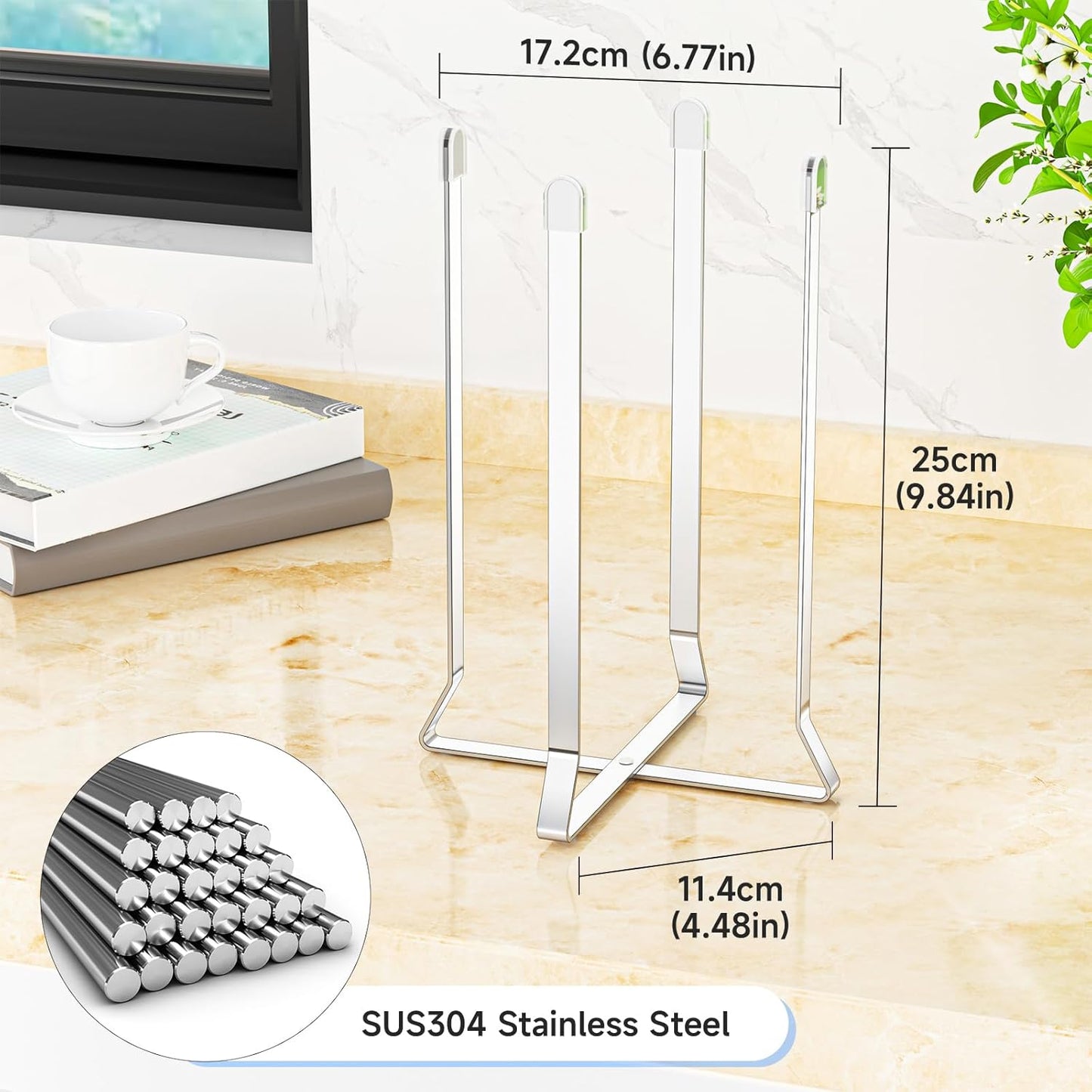 Water Bottle Drying Rack, Collapsible Bottle Rack Dryer, Stainless Steel Baby Bottle Drying Rack for Cup, Water Bottle Dryer Rack, Reusable Bag Drying Stand for Glass Bottles, Sport Bottles