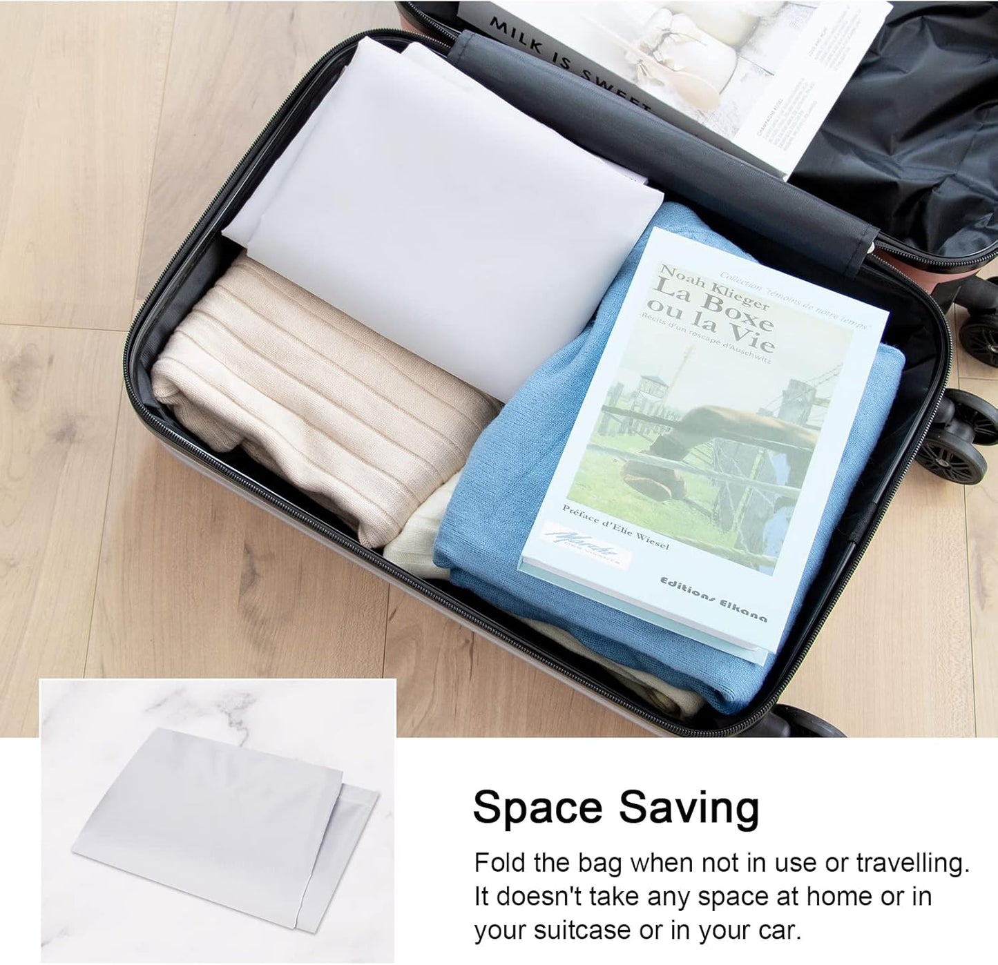 Polecasa Heavy Duty Large Laundry Bag with 130gsm Tear Resistant Fabric and Handles, Easy to Carry Durable Dirty Clothes Drawstring Bag, Perfect for College Dorm, Travel, 2 Pack 28”x36”, Silver