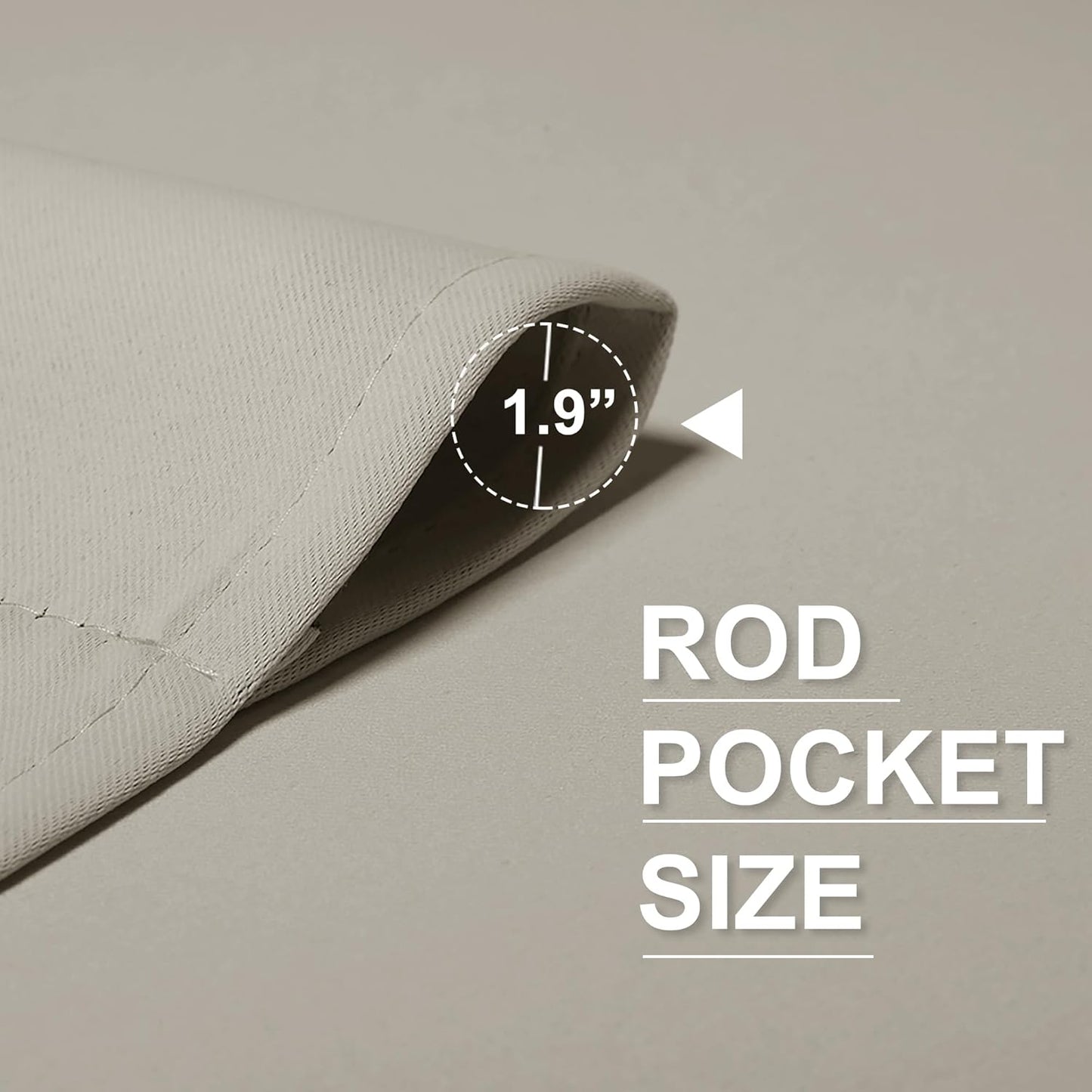 RYB HOME Blackout Short Cafe Curtains, Privacy Light Block Small Window Curtains for Bedroom Kitchen Basement Dining Classroom, W 34 x L 24 inches, Natural, 2 Panels