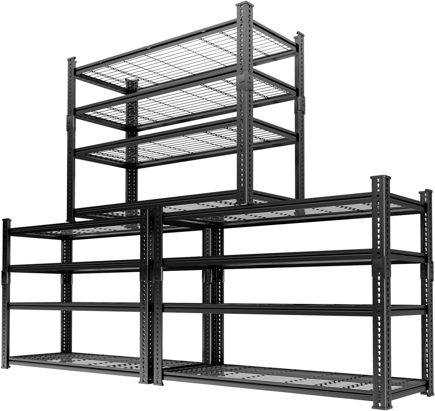 Storage Shelves Heavy Duty 3 PCS, 36"L x 16"W x 60"H Garage Wire Shelving Unit Loads 1920LBS, 4-tier Adjustable Metal Industrial Utility Shelf Rack for Kitchen, Laundry, Pantry, Warehouse, Basement