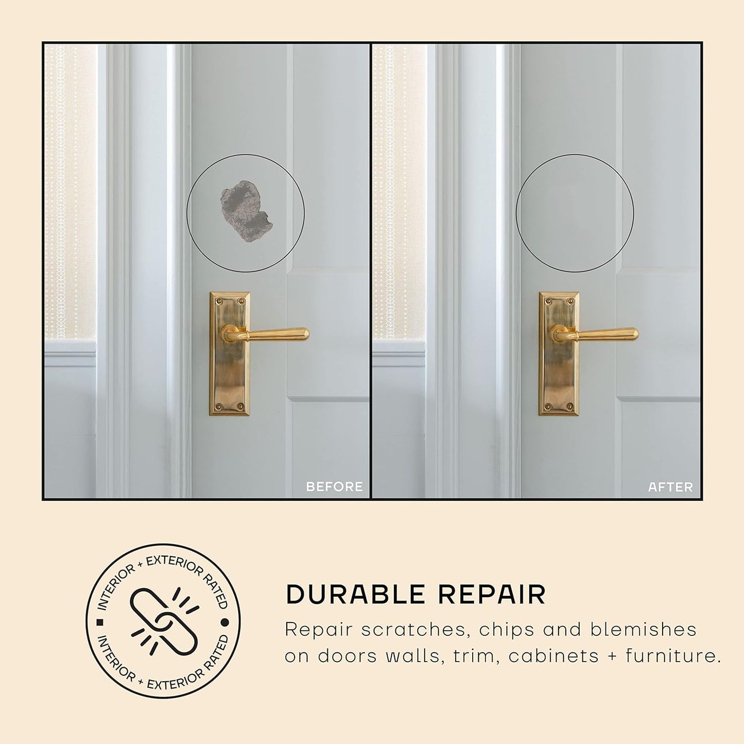 soto Off-White Paint Touch Up, Multi-Surface, Matte Finish (No. 12 Tempera) - 1.5 Ounces/45 Milliliters of Scratch Repair for Furniture, Walls, Cabinets, Trim, Doors, Indoor/Outdoor