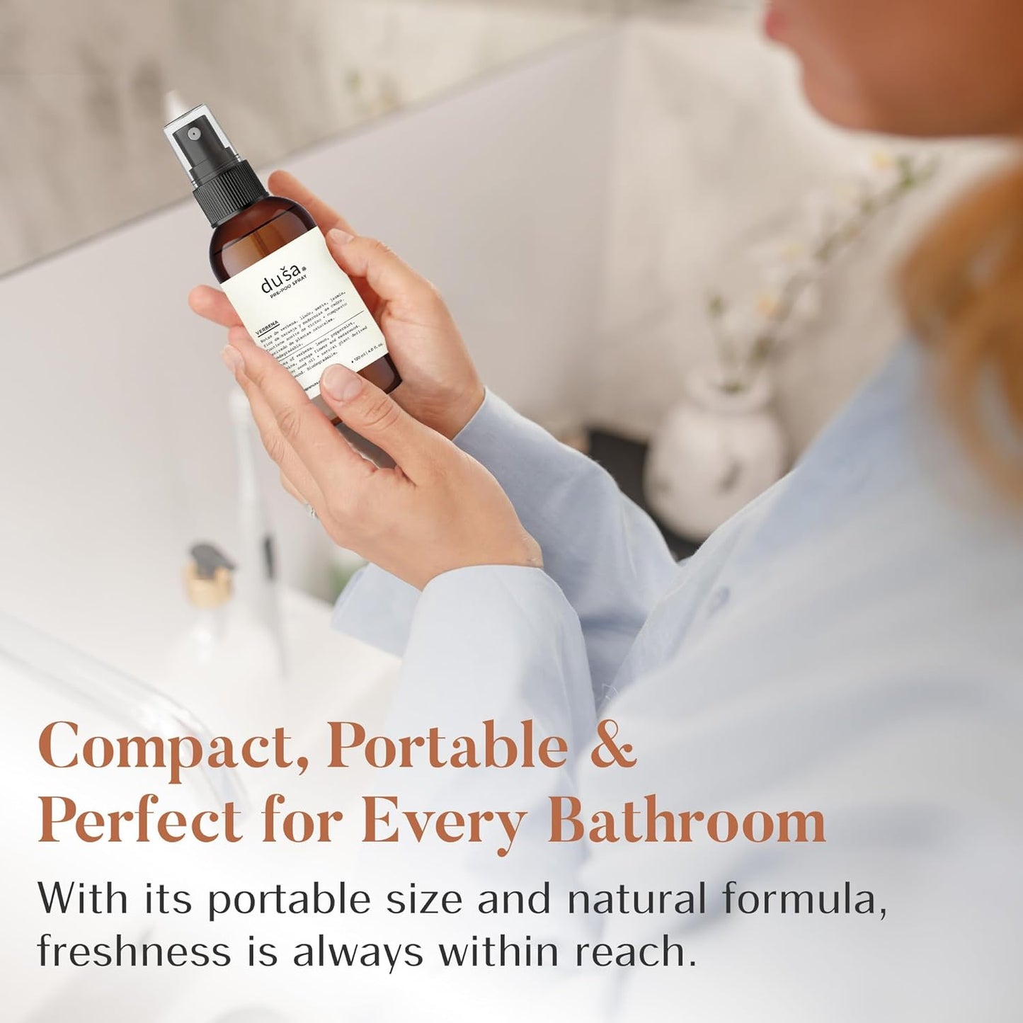 DUSA Bathroom Spray Poo Odor Eliminator 4 oz - Ultimate Toilet Spray and Freshener - Odor Neutralizer with Fresh Scent for Bathrooms and Home Use