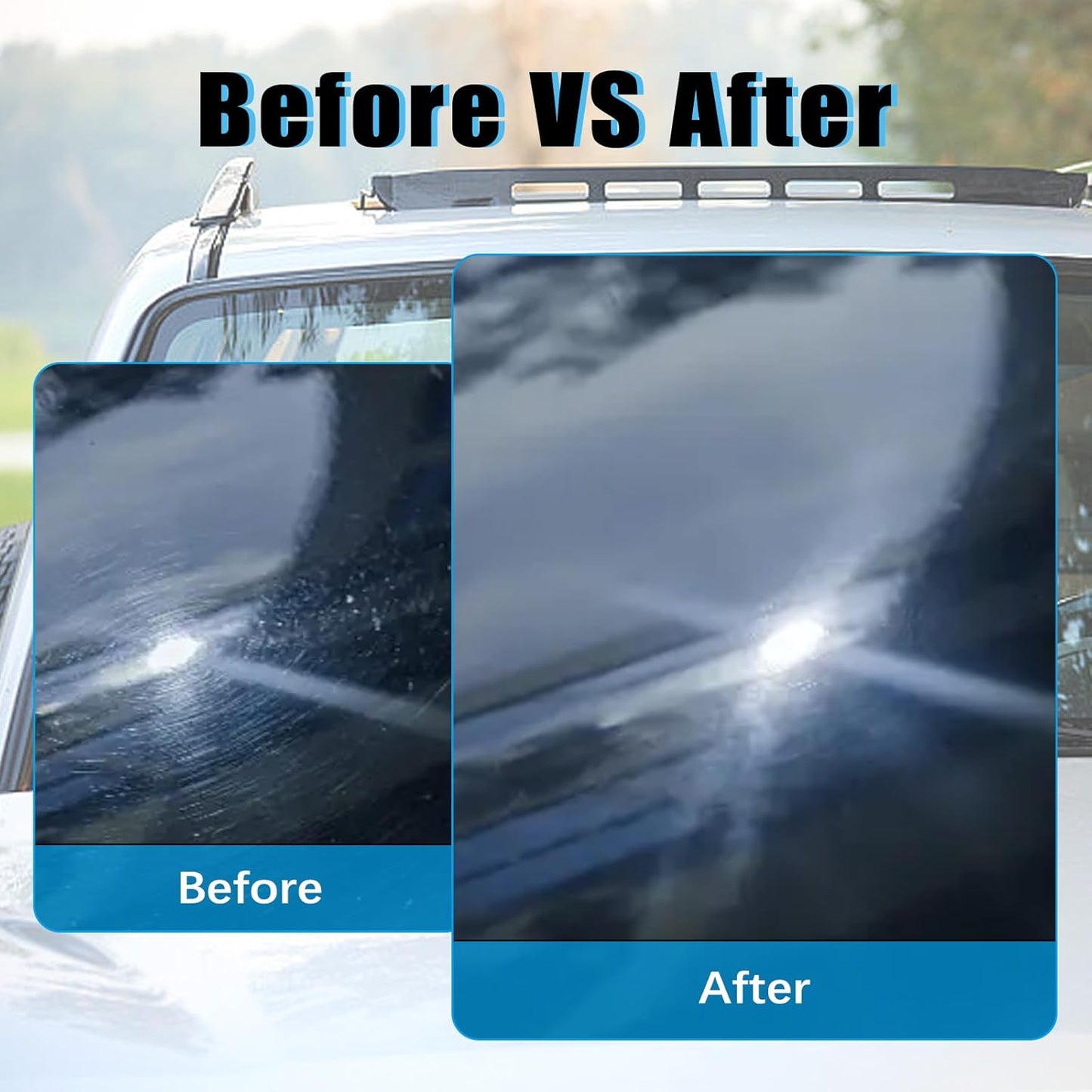 9Pcs/Set Glass Polishing Kit, 100g Cerium Oxide Powder Polishing Kit with Towel Polishing Wheels Set Polish Pads, Deep Scratch Remover for Windscreen and Glass Repair