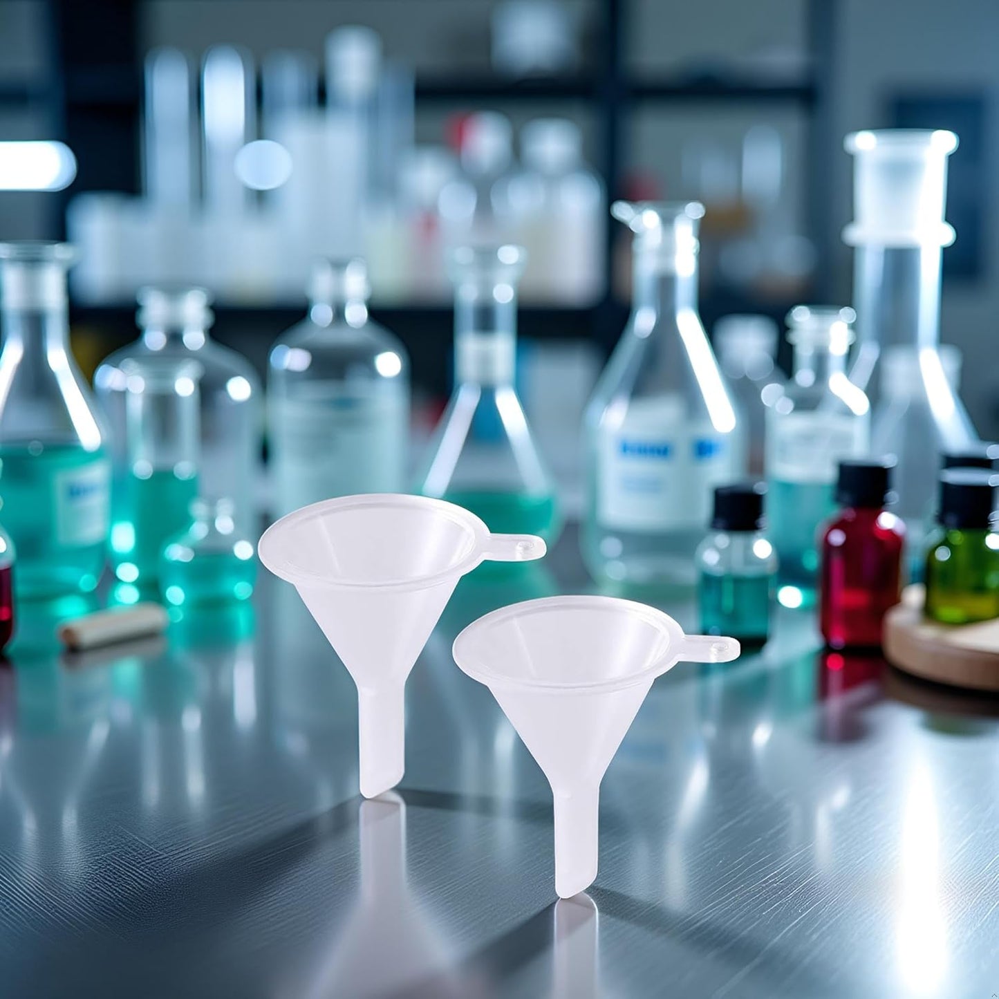 2 Pcs Mini Clear Plastic Funnel for Bottling Cosmetics, Liquids, and Oil Filling, Small Funnel for Easy Transfer of Essential Oils and Perfumes Specialty Tools