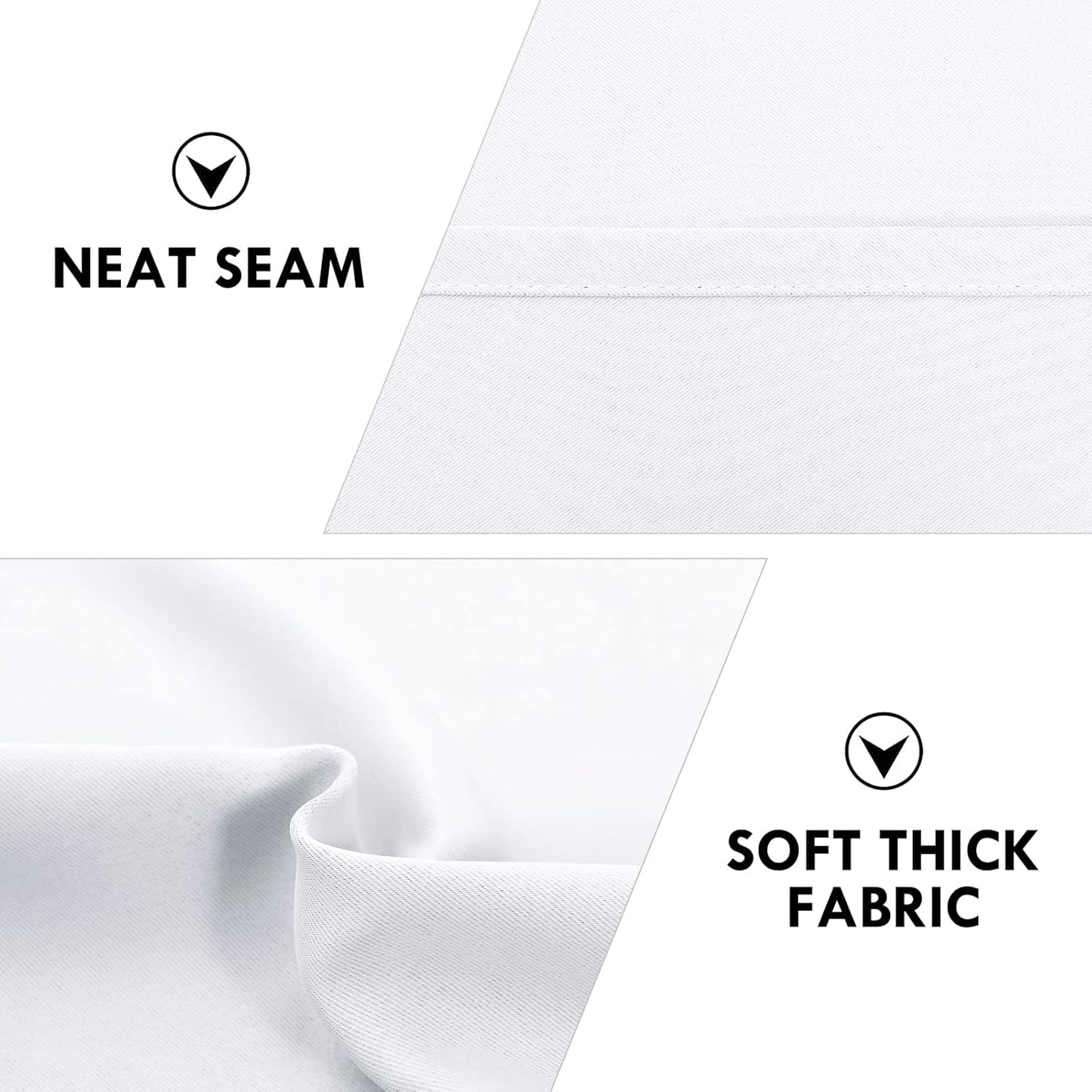 DWCN Blackout Curtains for Bedroom – Rod Pocket Thermal Insulated Noise Reducing Noise Reducing Drapes for Living Room, W 60 x L 63 Inch, 2 Panels, Greyish White