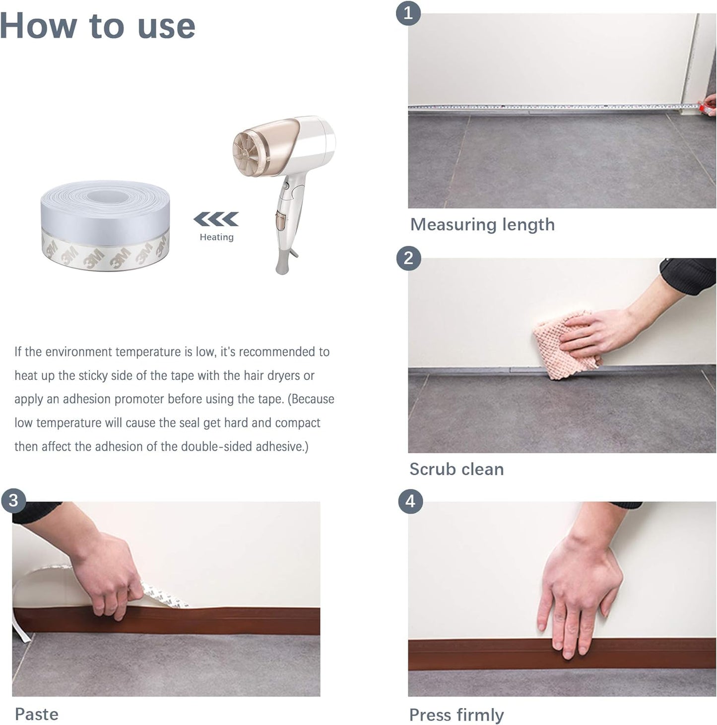 TAROSE Weather Stripping, Silicone Door Seal Strip Door, Window, 16 Feet Long, Reddish Brown (Width 25mm)