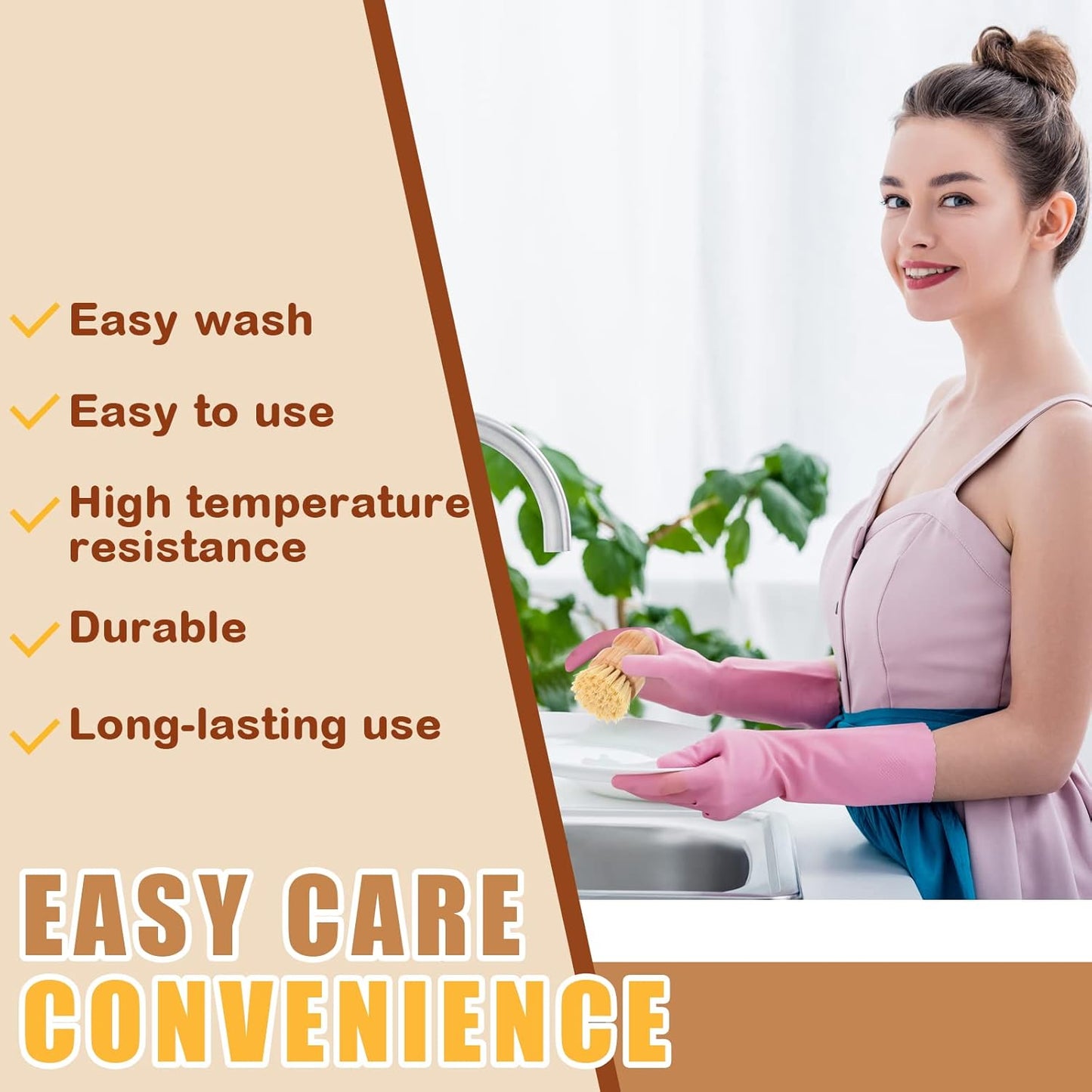 Nuenen 6 Packs Bamboo Dish Scrub Brushes Wooden Scrubbers Set Kitchen Dishwashing Scrubber with Natural Sisal Bristles for Iron Pot Pan Sink