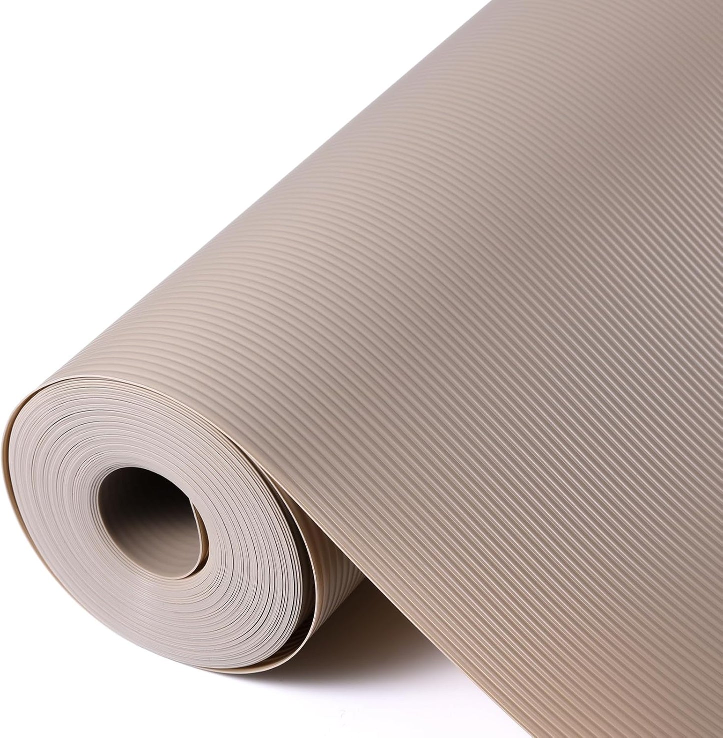 Shelf Liners for Kitchen Cabinets Drawer Liner Non Adhesive Cupboard Mat EVA Material Waterproof Refrigerator Mats Washable Fridge Liner for Cupboard and Desks Liner Beige 11.8 x 118 Inches