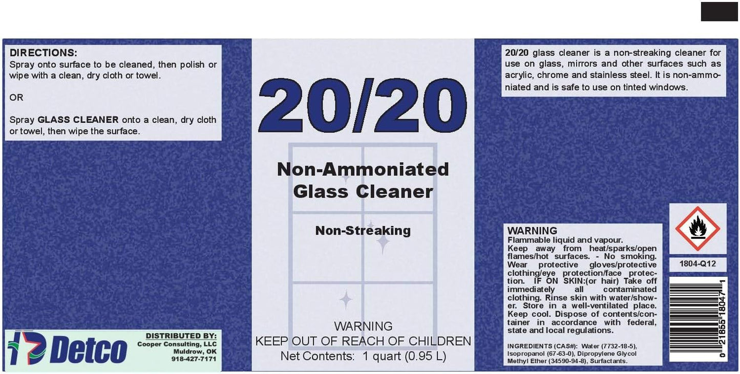 20-20 Non-Streaking, Non-Ammoniated Glass Cleaner