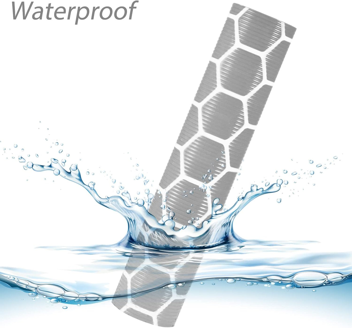 Glotoch Premium Non Slip Shelf Liner 12” X 20 Ft, Non Adhesive Drawer Liner, Waterproof Shelf Paper for Kitchen Cabinets, Drawer, Fridge, Wire Shelving, Pantry, Bathroom-Heavy Duty,Geometric Grey