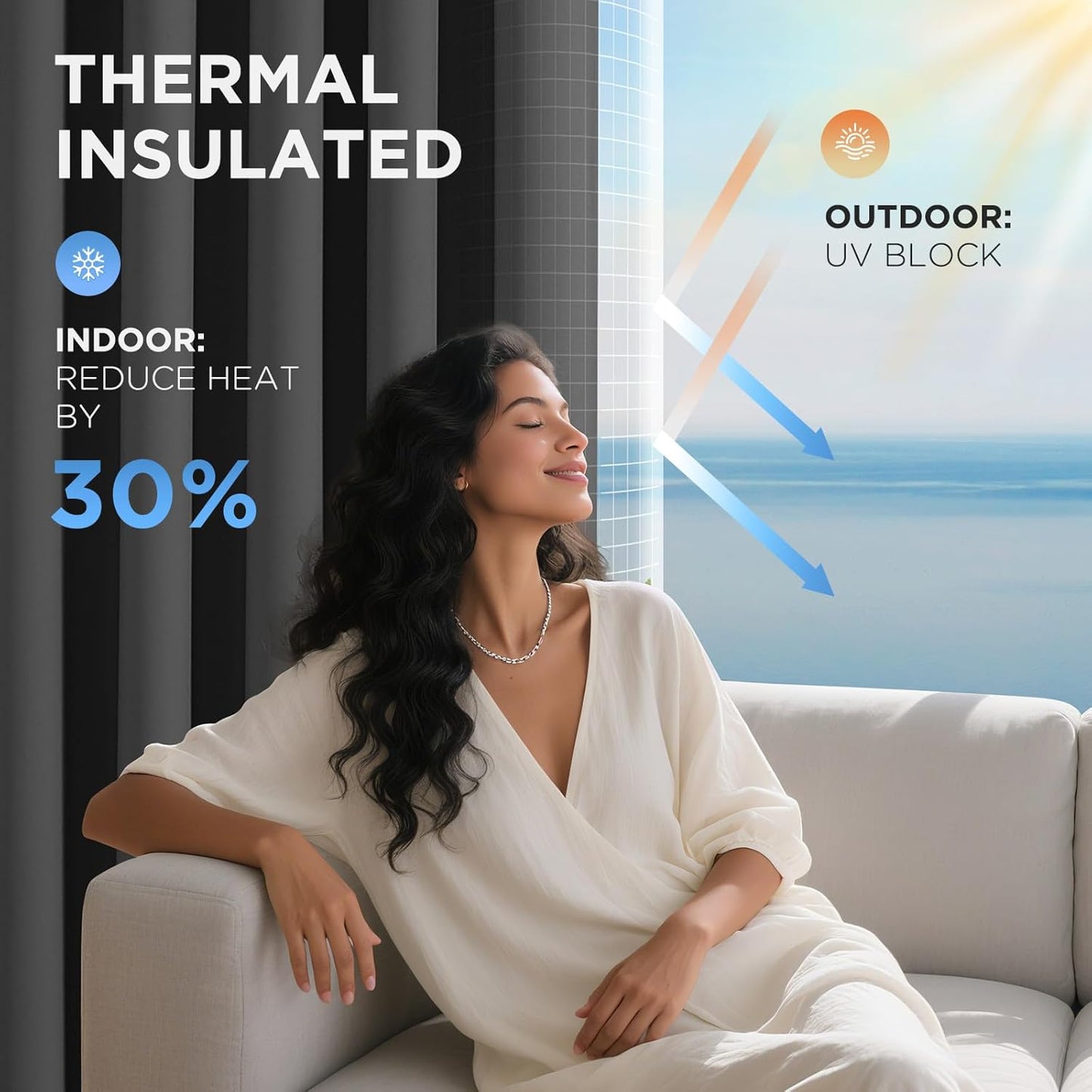 Joydeco Blackout Door Curtain for Doorway Privacy 78 Inches Long, Grommet Closet Curtain for Open Closet, Room Divider for Bedroom Living Room (Grey, 40Wx78L, 1 Panel)