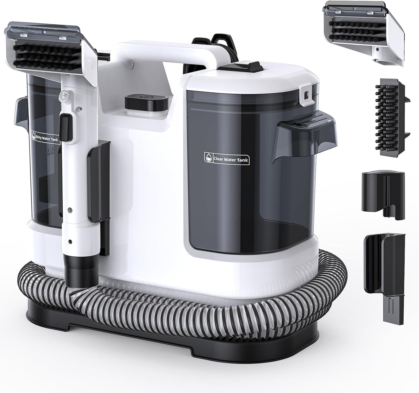 Upholstery Cleaner Machine - 13.5Kpa Suction Couch Cleaner Machine, Handheld Portable Carpet Cleaner with Self-Cleaning and 450W Motor for Pet Stain, Couch, Stair, Car Seat and Area Rug